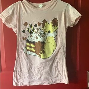 Pink fox sweets t-shirt